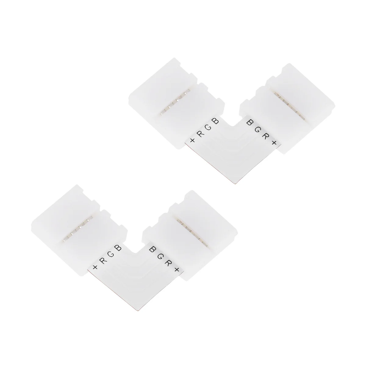 20 Pcs 4 Pin LED Strip Tape Light Accessory Connectors Clip for Buckle Corner Solderless