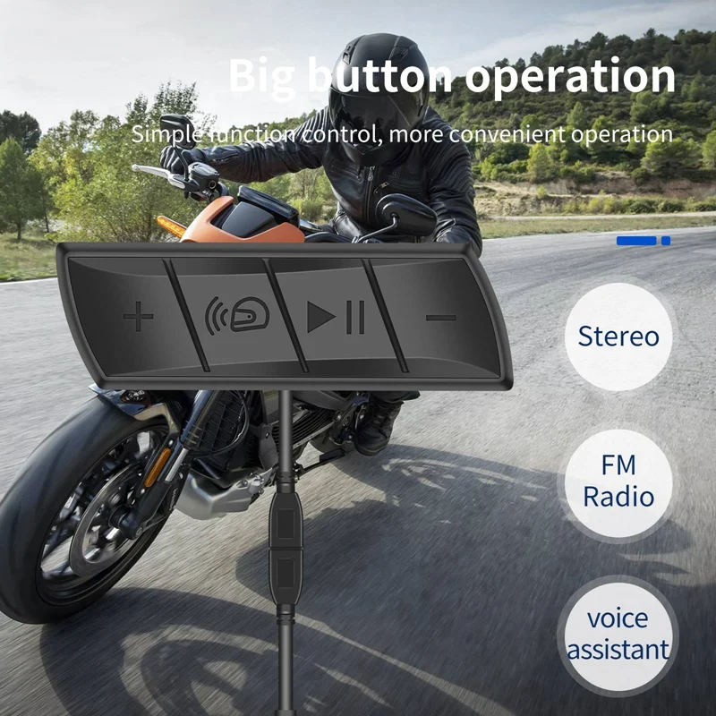 

Motorcycle Helmet Headset Bluetooth 5.0 Intercom Wireless Earphone With Mic Noise Reduction Headphone Easy Install Easy To Use