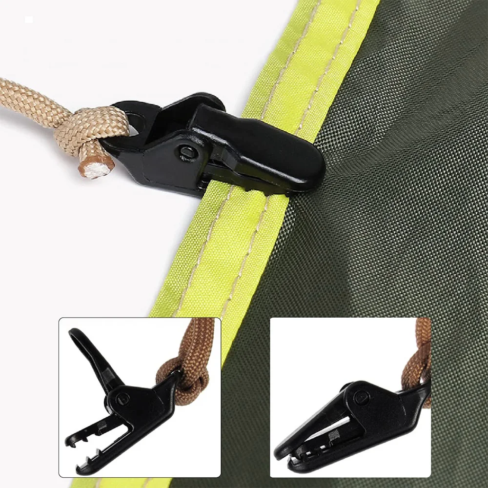 Crocodile Mouth Style Tent Clip Waterproof Canopy Clip Snap Oilcloth Outdoor Camping Shade Net Fixing Tent Accessories for Tent Clips Camping Accessories