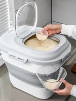 10/25KG Foldable Rice Storage Container Large Capacity Food Storage Bucket Insect-Proof Cereal Rice Dispenser Kitchen Food Box 1
