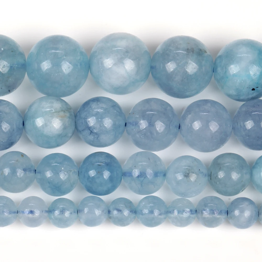thumbnail image 1 of Cuentas de piedra natural de 4/6/8/10 mm, lava, amazonita, amatista, jade, cuentas redondas sueltas para hacer joyas, accesorios para pulseras DIY, 1 of 5