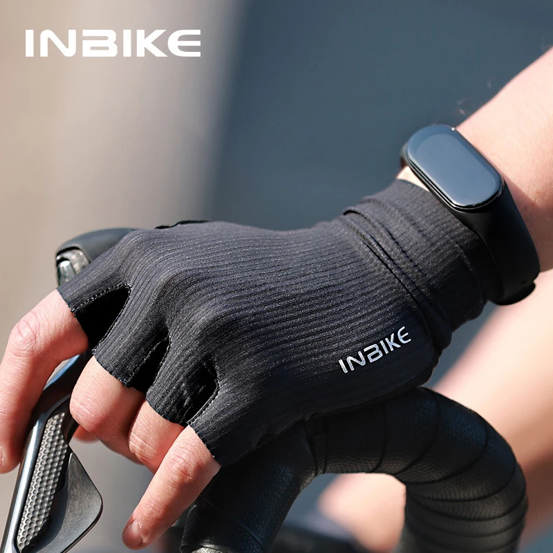 INBIKE Cycling Gloves Half Finger Road Bike Riding Gloves Shock Absorption MTB Professional Biker Gloves For Cycling Accessories 6