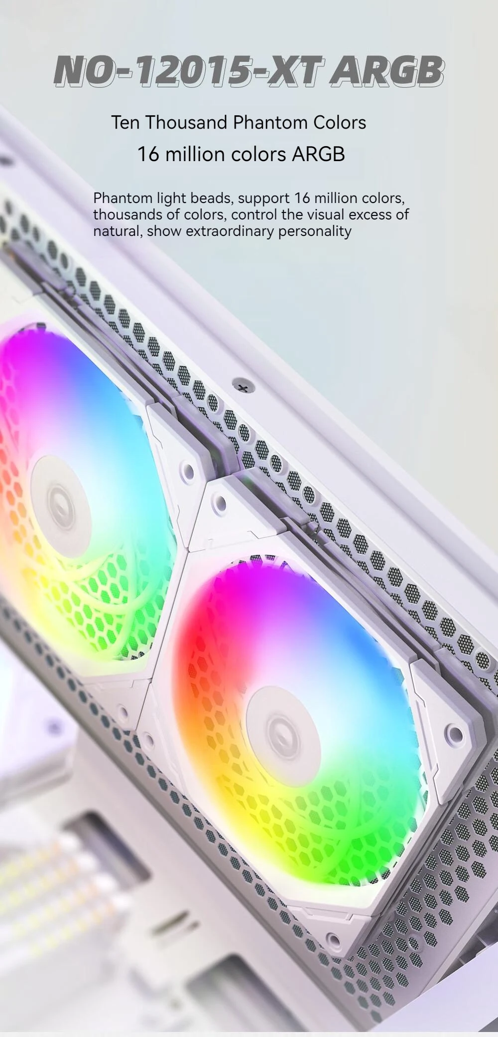 ID-COOLING NO-12015-XT ARGB Ultra Thin CPU Heatsink Fan PWM Temperature Control