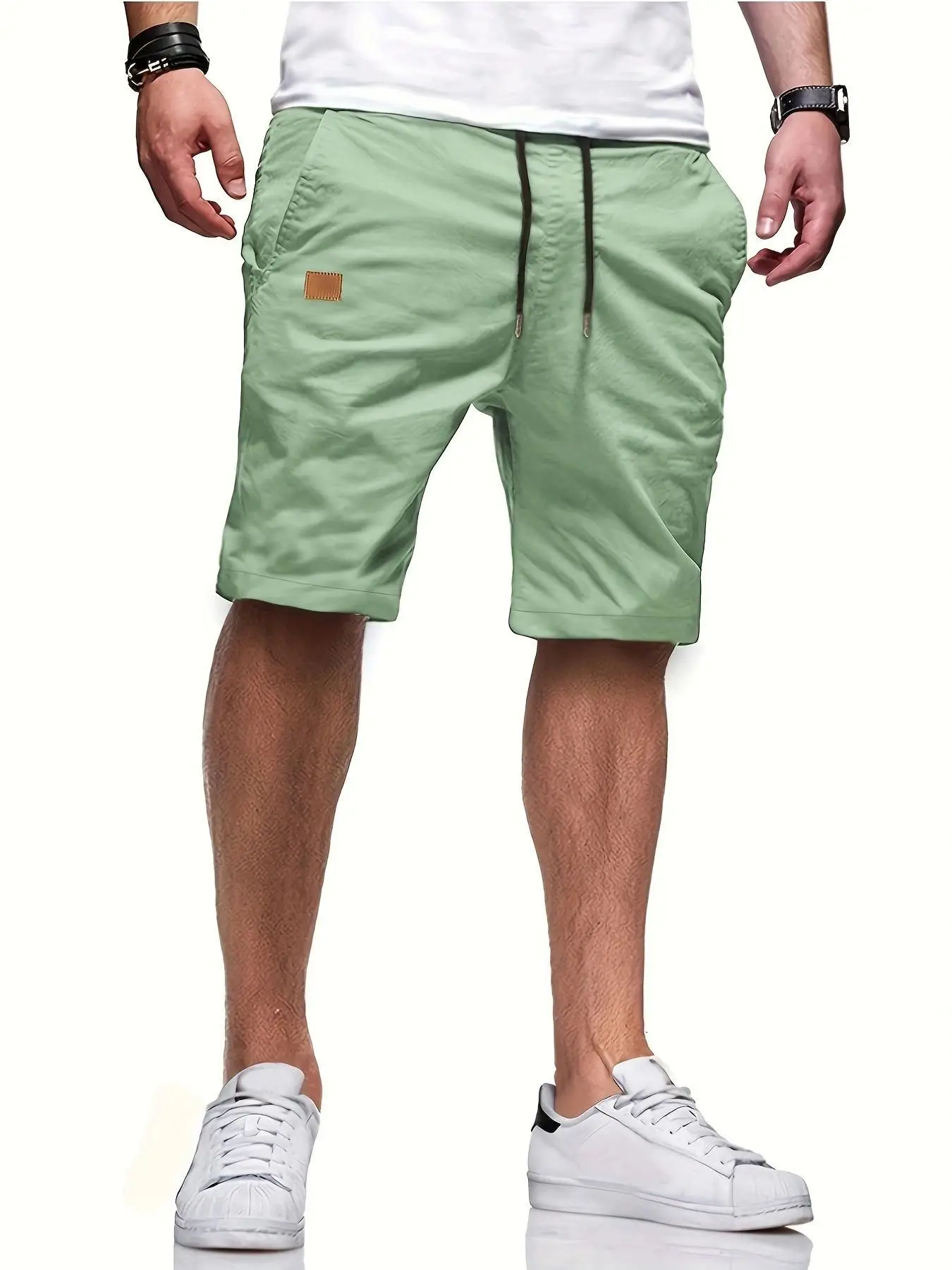 Neue Herren-Freizeitshorts, Bermuda-Shorts, Fitness-Jogging-Shorts, Vintage-Cargoshorts mit elastischem Bund – Detail 25