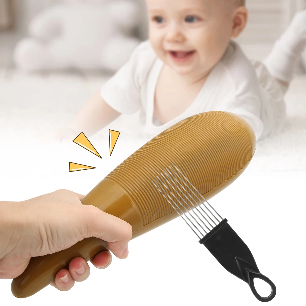 Plastic Guiro With Scraper Hand Orff Percussion Instrument Children Music Teaching Musical Instrument