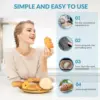 Stainless Steel Bread Maker, 2LB Bread Machine BPA-Free Non-Stick 5-Layer Superior Die-Cast Ceramic Pan, Auto Fruit Nut Dispense 6