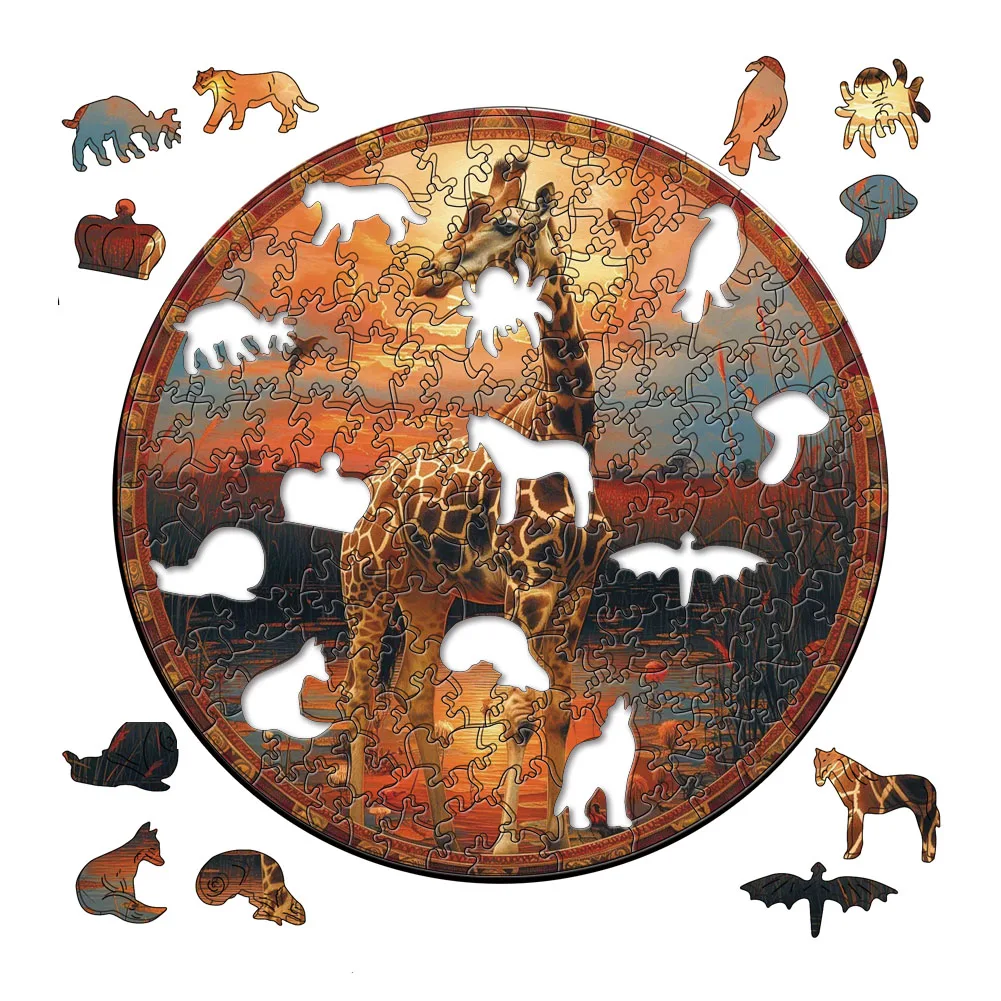 Animal Deer Fox Mouse Dog Game Children's Puzzle Education Toy Adult Puzzle Montessori Learning Education Brain Trainer