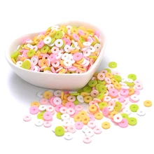  330pcs/lot 6mm Mixed Color Polymer Clay Beads Flat Round Loose Spacer Beads For Jewelry Making DIY Bracelet Necklace Accessories 