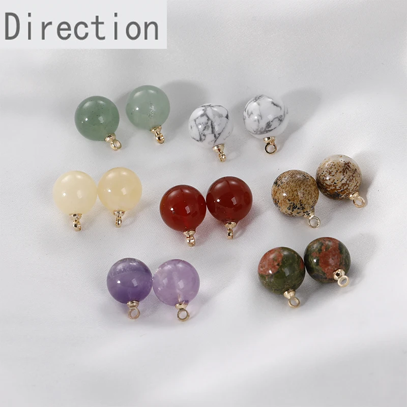 

Customized natural amethyst semi-precious stones 8/10mm beads with hanging diy earrings necklace bracelet pendant material
