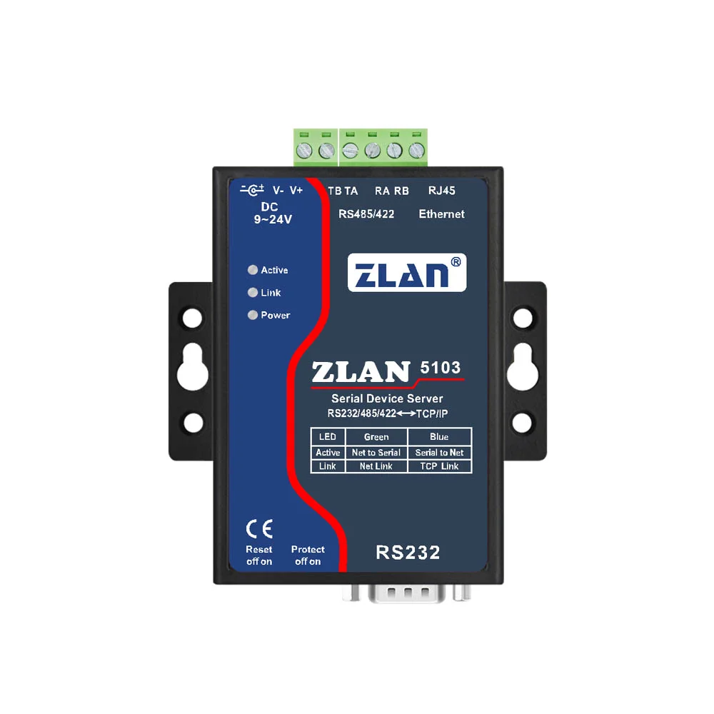 

Server Zlan 5103 Rs232 Rs485 Rs422 To Ethernet Industrial Single To Ethernet Communication Devices