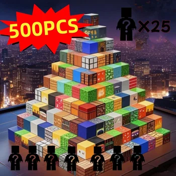 500 Uds DIY bloques de construcción magnéticos Mini mundo magnético niños DIY modelo de bloques de construcción rompecabezas bloques para juguetes para niños