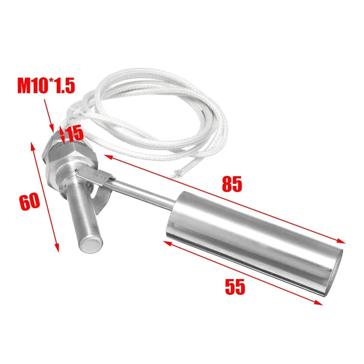 Stainless Steel Water Float Switch Level Gauge Tank Liquid Level Sensor M10 Thread Excellent Workmanship For Start Pumps/Alarms