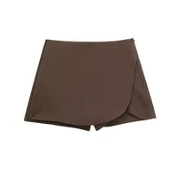 MUJER 2025 jupe-short asymétrique pour femmes rose noir Mini jupe Shorts femme mode taille haute jupes courtes été Shorts décontracté 4