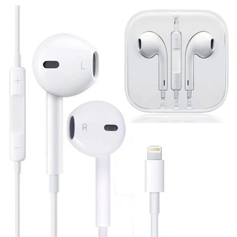 Наушники-вкладыши Проводные Bluetooth наушники для IPhone 13 12 11 Pro XR XS Max Mini 7 Plus