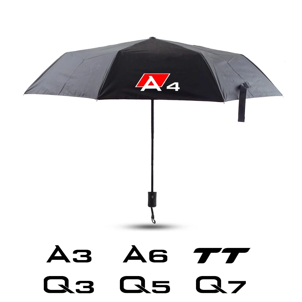 Car Umbrella car logo umbrella for Audi RS Sport A1 Q2 Q5 Q8 Q7 4L 4M Q3 8U F3 TT 8J 8S TTS 8N A3 8P 8V B6 A4 B8 B9 A6 C7 C6 4F Auto