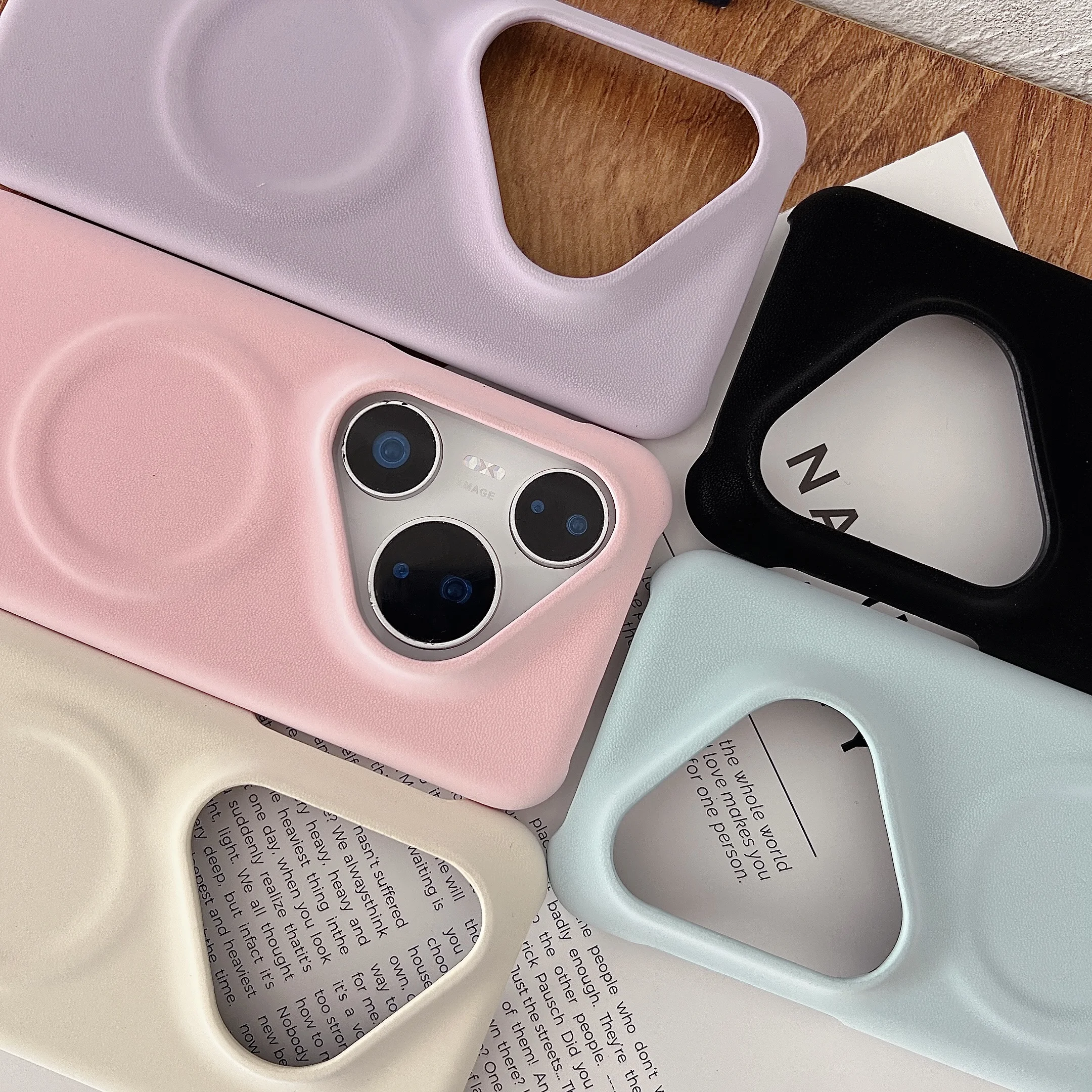 Luxury Frameless Leather Magnetic Case with Magsafe-Compatible Matte Finish