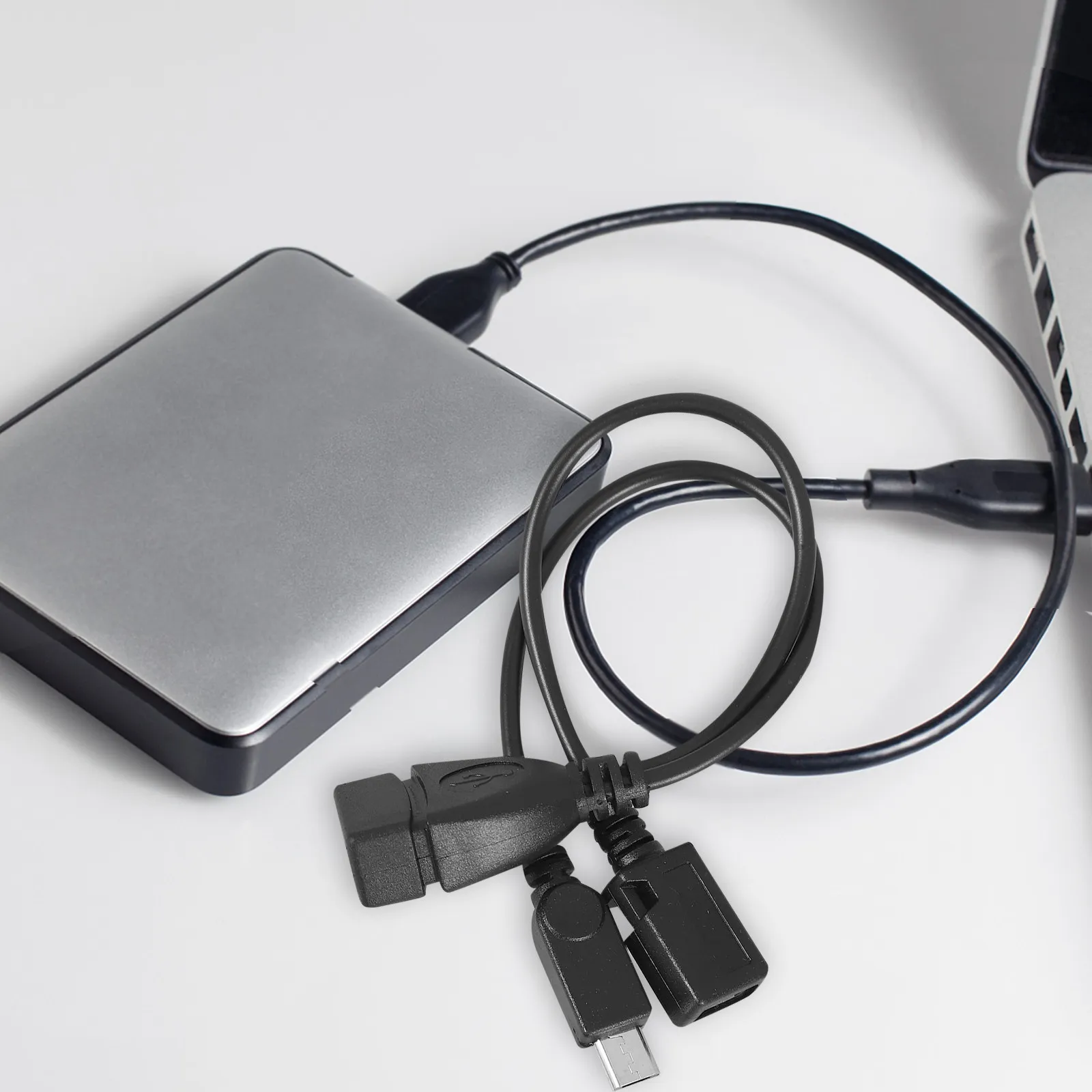 2Pcs Otg 데이터 케이블 마이크로 USB 남성-USB 여성 변환기 어댑터 전화 태블릿 Otg 케이블 전화 액세서리와 호환 가능