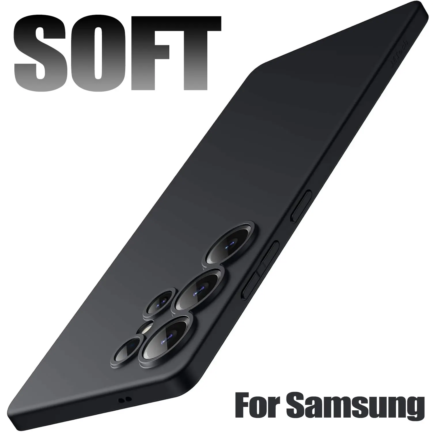 Luxury Black Shockproof Silicone TPU Phone Case - Premium Protective Back Cover