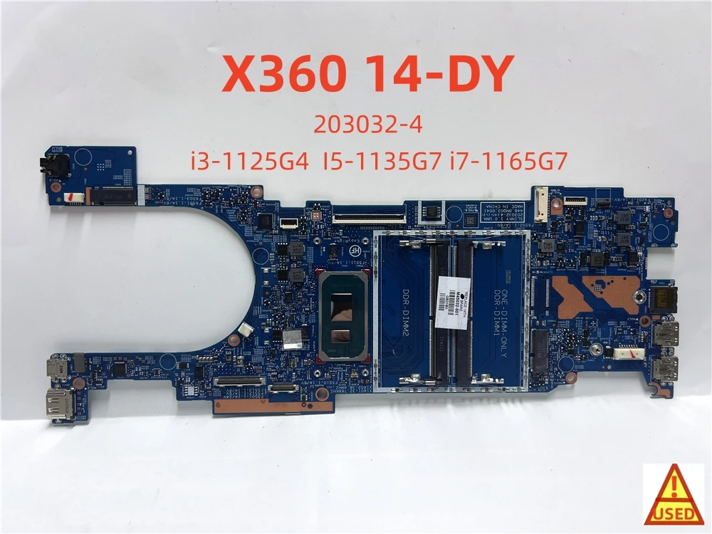 Scheda Madre Per Laptop Usata 203032-4 Per Hp X360 14-Dy Con 7505U I3-1125G4 I5-1135G7 Completamente Testata E Funziona Perfettamente