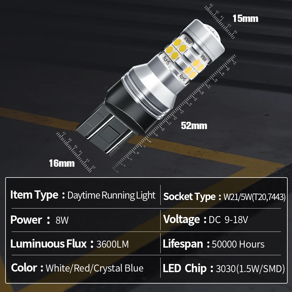 High-Performance LED Daytime Running Light Accessories Lamp (Set of 2)