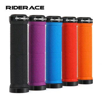 RIDERACE Bicycle Handlebar Grips, Lock-On, Shockproof, Non-Slip, Ergonomic 1