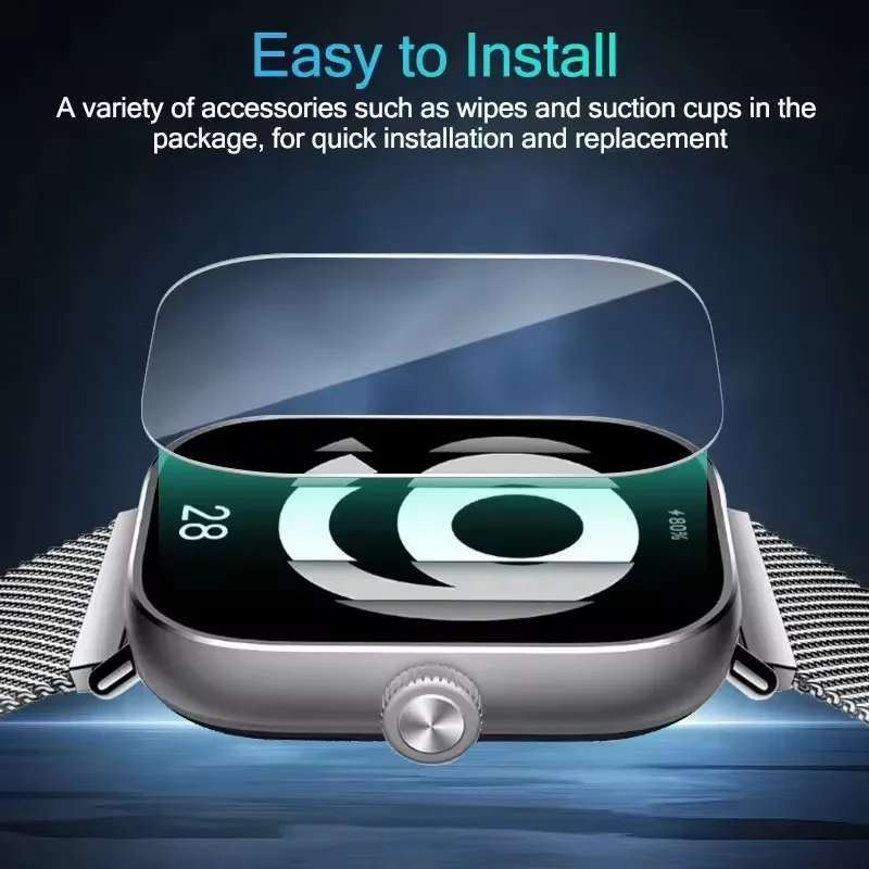 Premium Tempered Glass Screen Protector for Smartwatches - 3-5 Pack