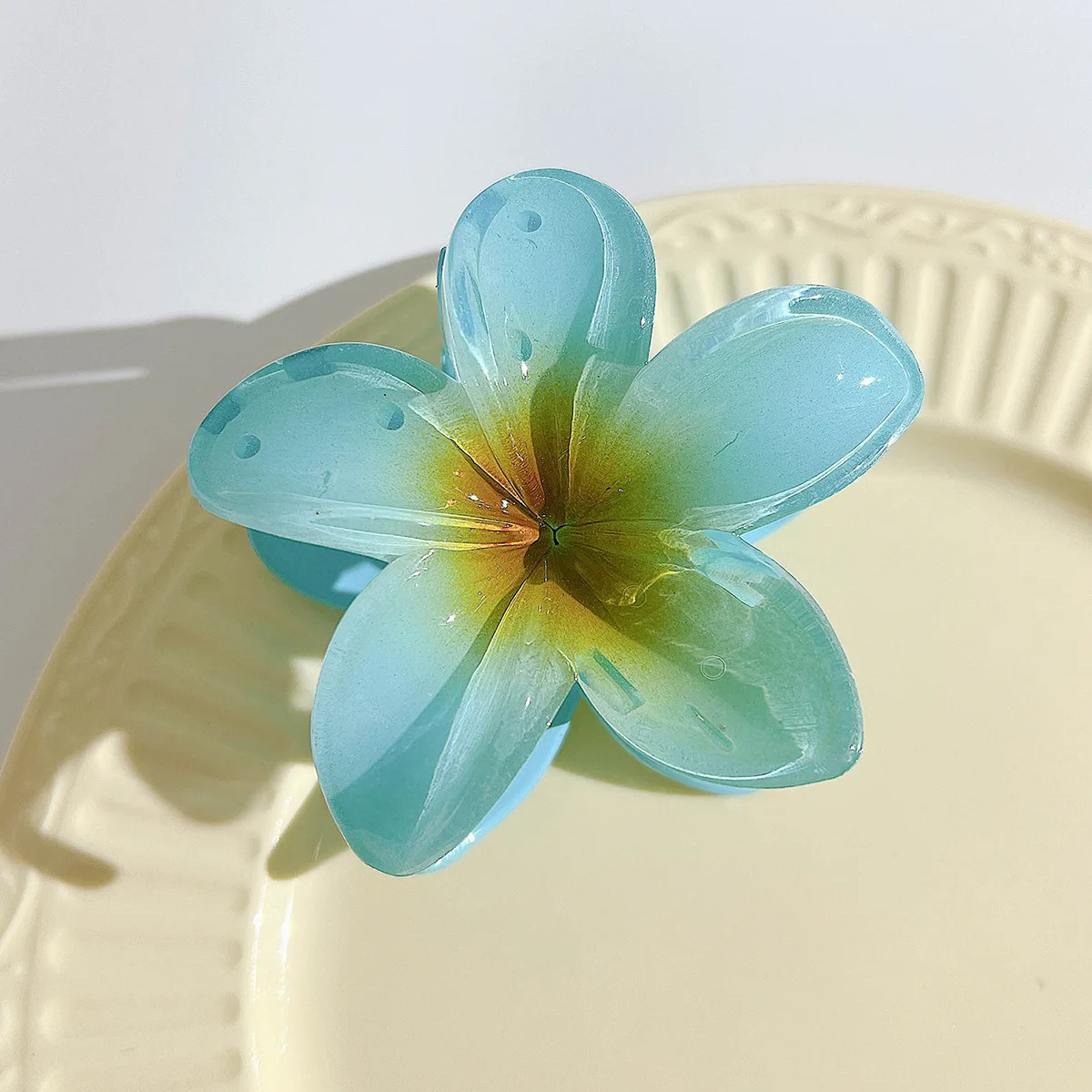 2025 New Vacation Egg Flower Hair Clips Hawaii Beach Claws Bohemian Hairpin for Girls Women Hair Claws