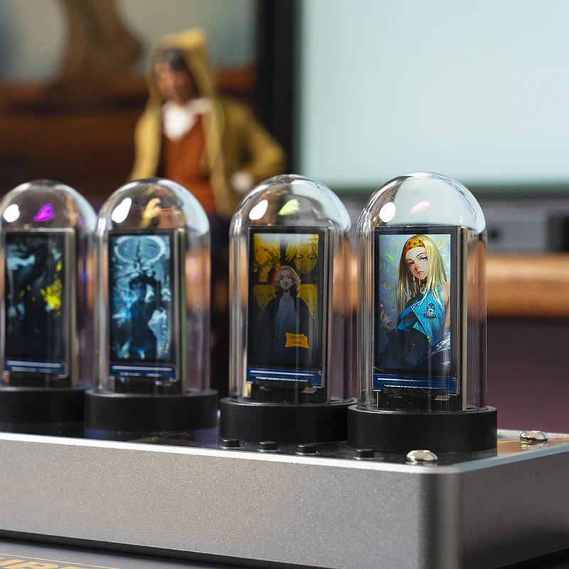 Цифровой будильник Nixie RGB на трубке настольные электронные часы с ЖК-дисплеем 6