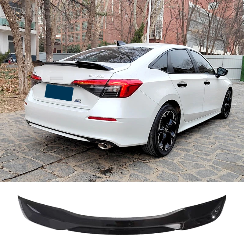 

Car Rear Wing for Honda Civic Spoiler 2021--2023 11th Generation Gloss Black Sedan Saloon Carbon Paint Accessories