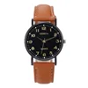 Fashion Luxury Watches for Men Top Brand Round Leather Strap Belt Quartz Watch Stainless Steel Dial Casual Bracele Watch Montre 3