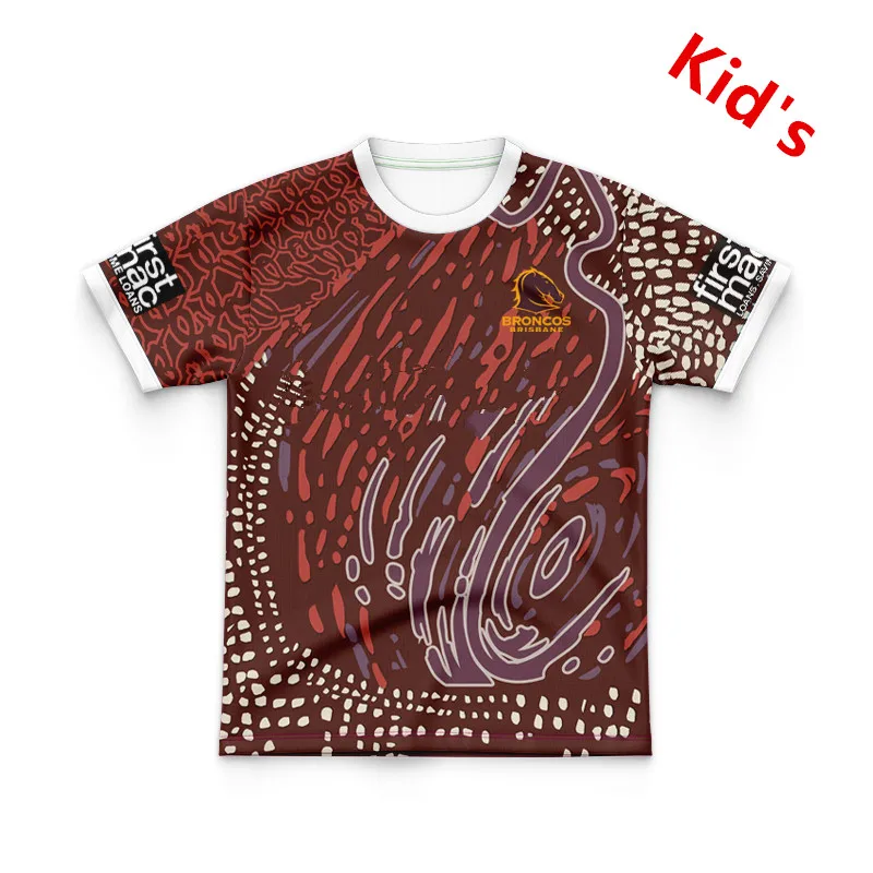 

2024 BRISBANE BRONCOS INDIGENOUS YOUTH TRAINING RUGBY JERSEY Kids size 16--26 ( Print name and number )