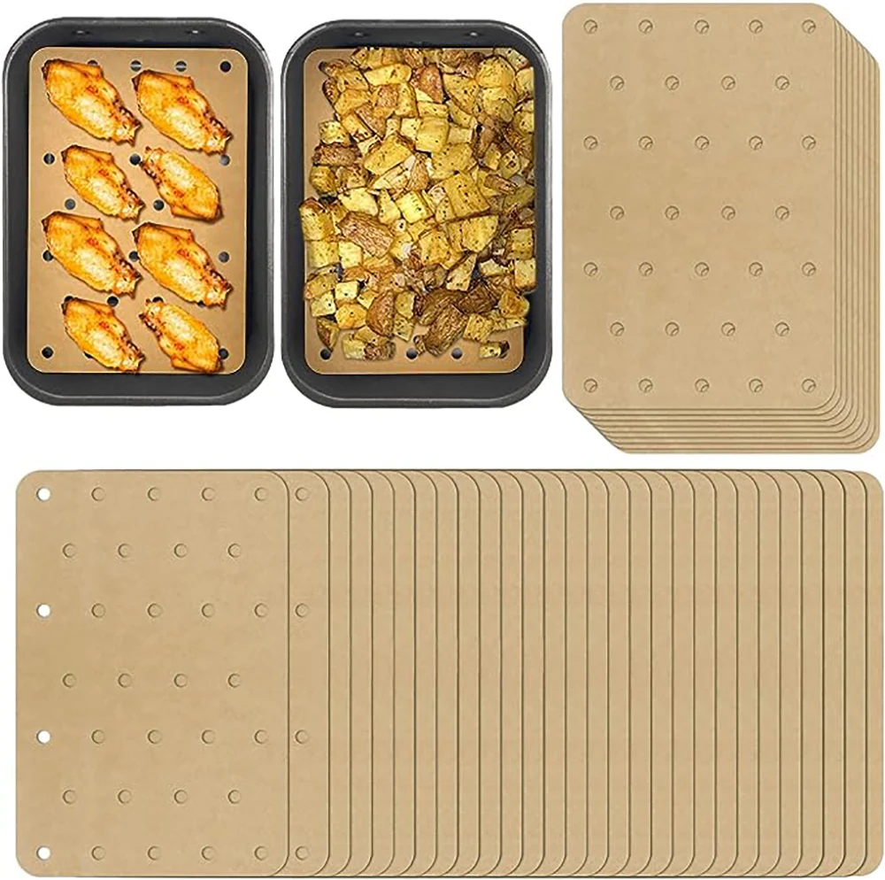 Description Picture 4 of itemAir Fryer Disposable Paper Non-Stick Oil-proof Paper Barbecue Oven Fryer Steamer Papers For Ninja Foodi Air Fryer Accessories