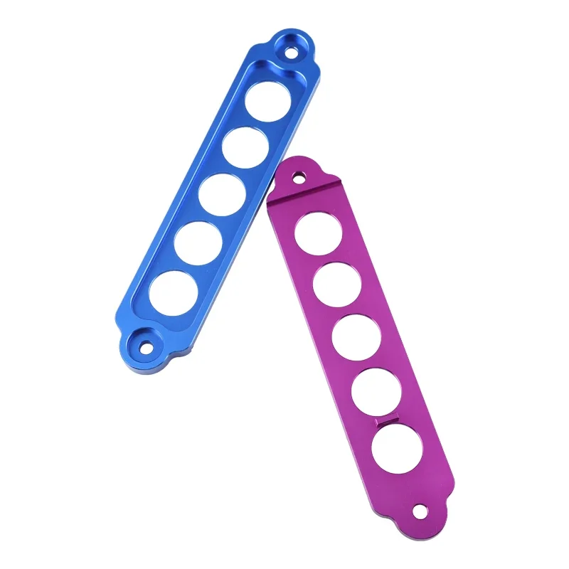 220mm Universal Car Battery Tie Down Brace Aluminum Alloy Battery Tie Down Hold Bracket 5 Pole Fixed Clip Bracket