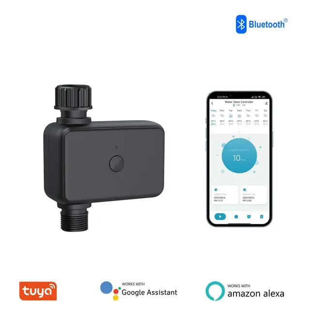 Tuya Smart Water Timer Programmable Sprinkler Timer Bluetooth for Garden Hose Irrigation Compatible with Alexa Hey Google 1
