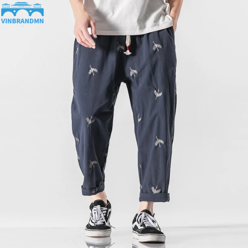 

Embroidered Men's Harem Pants 2022 Street Loose Jogging Pants Oversized Casual Pants Harajuku Style Straight Pants