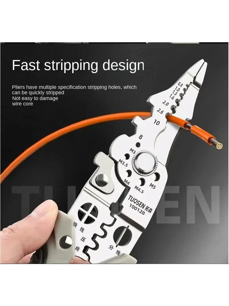 Electrician specific line winding pliers multifunctional wire stripping pliers wire stripper tools multi functional tools electrician tools