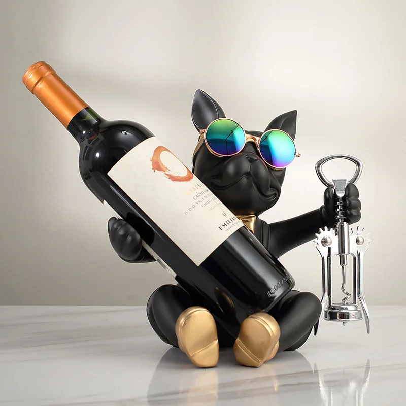 

Creative Dougou Red Wine Rack Decoration Puppy Storage Light Luxury Living Room Decoration Dinner Side Cabinet Wine Cabinet