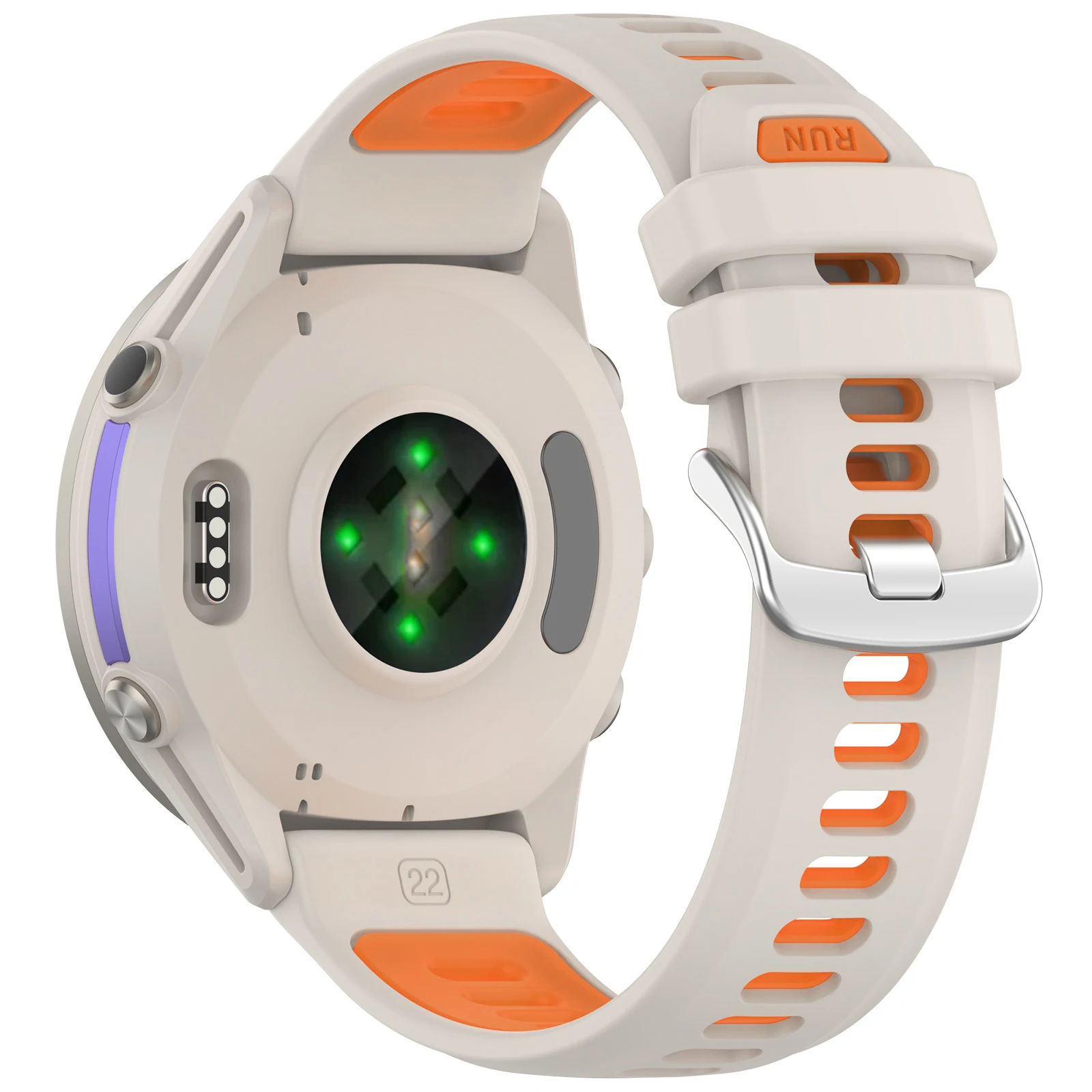 Two-Tone Silicone Sports Watch Band - Premium Wristband Strap Bracelet Accessory