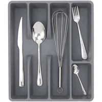 Storage Rack Organizer Box Utensil Organizer Cutlery Organizer Tray Plastic Flatware Organizers 1