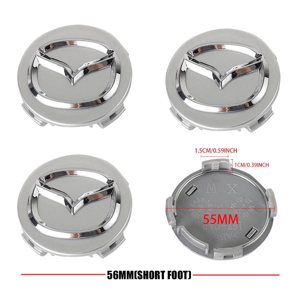 4 Pcs 52Mm Car Hub Centre Caps For Mazda 2 3 5 6 Mx5 Mx30 Cx3 - View #5
