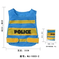 Gilet de jeu de rôle d'anniversaire pour enfants, Costume de pompier, policier, travailleur de la Construction, accessoires de chapeau, décorations de fête à thème Cosplay 3