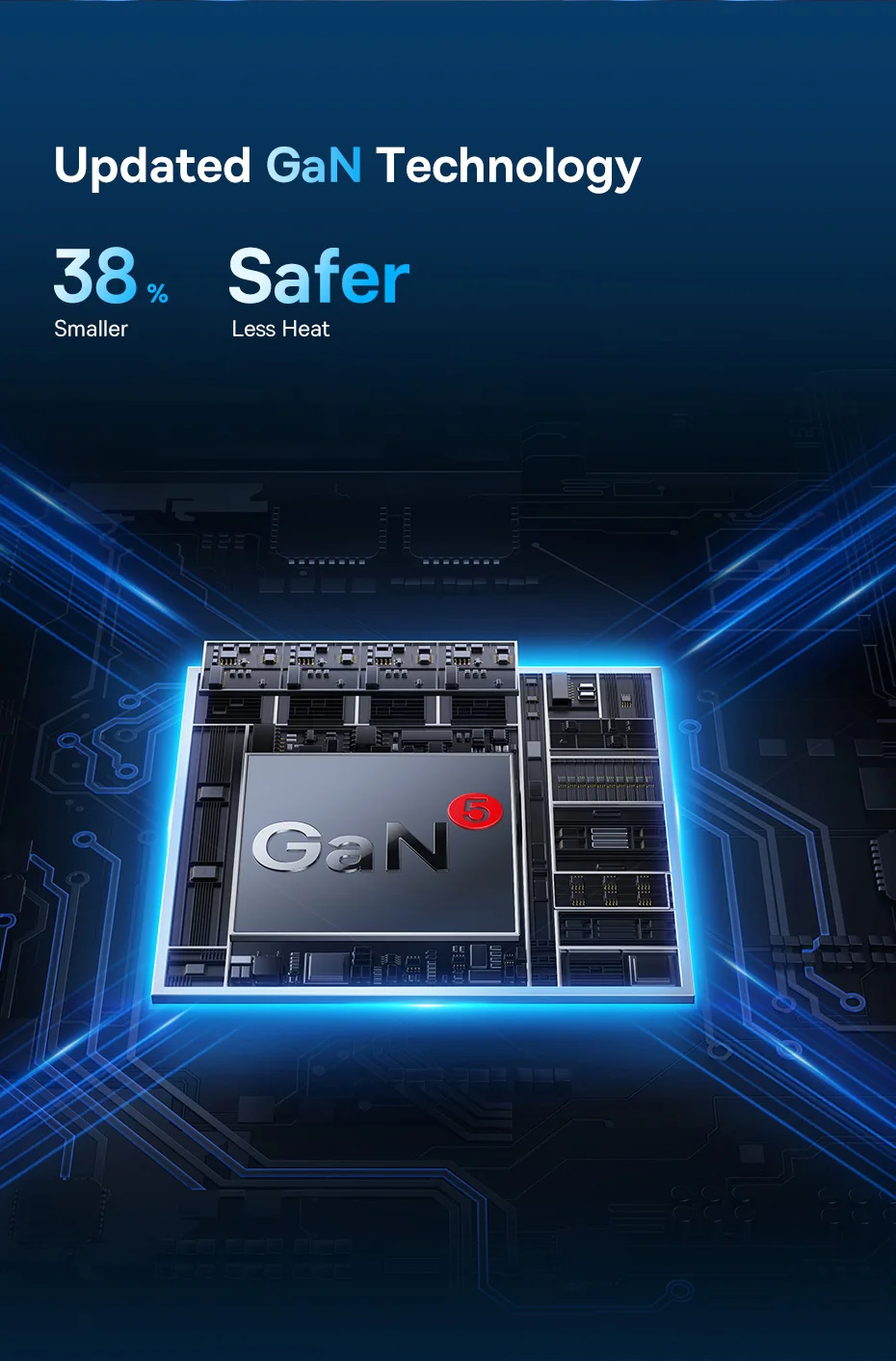 شاحن سريع Baseus 35 واط شريط طاقة 7 في 1 مع واقي تدفق 1200J لهاتف iPhone شاو شاو