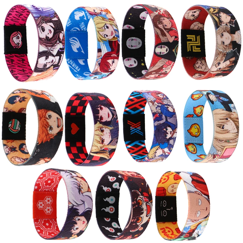 

Anime NANA Stretch Wristband Bracelet Inuyasha Flexible Wrist Band Cuff Bracelet Sports Casual Bangle For Collection Gifts