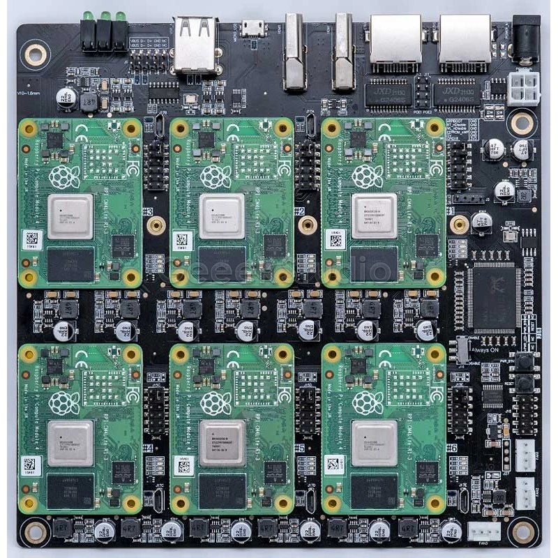 Deskpi Super6c Raspberry pi Cm4 Cluster Mini-itx Placa Módulo de Cálculo Rpi Suportado - Imagem 4