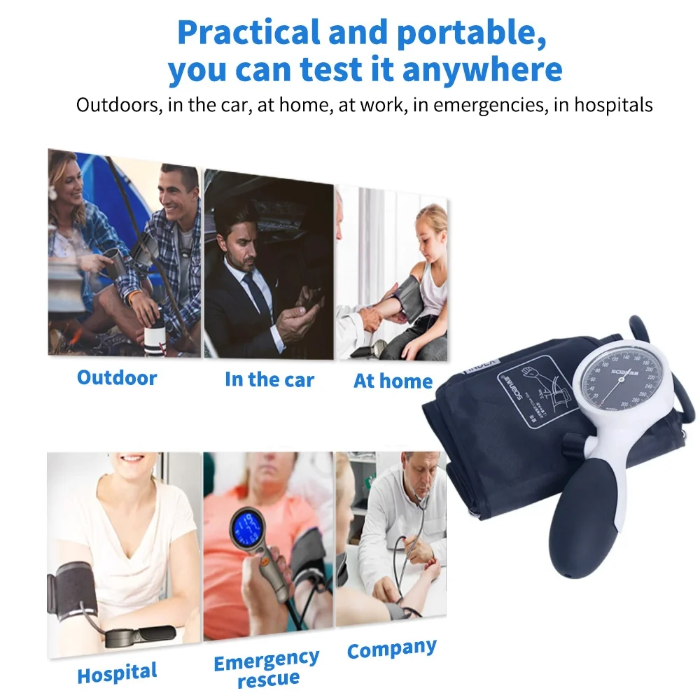 Household Blood Pressure Monitor Portable Sphygmomanometer Tonometer Cuff BP Meter Arm Cuff Digital Health Monitors Health Care blood pressure monitor blood pressure meter