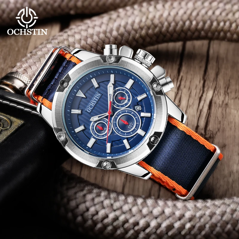 Ochstin 2024 New Leisure Fashion Original Multi functional Machine Movement Waterproof Watch Men's Quartz Watch