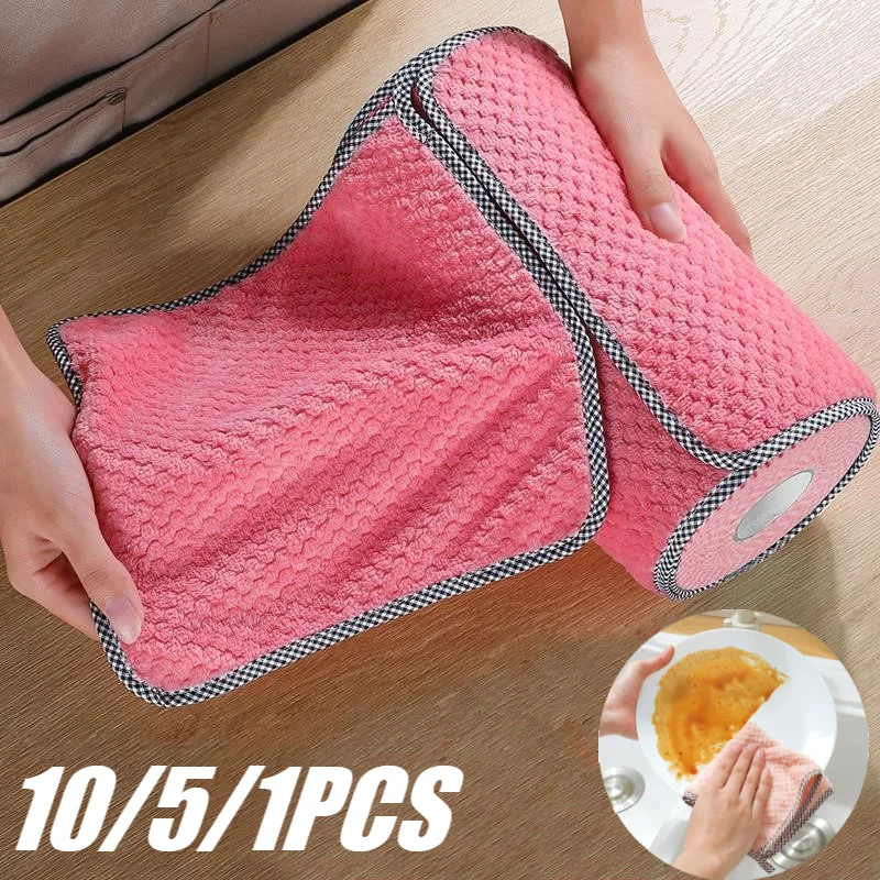 6PCS dish drying towels Fine Mesh Cloth Kitchen Dish Rags Dish