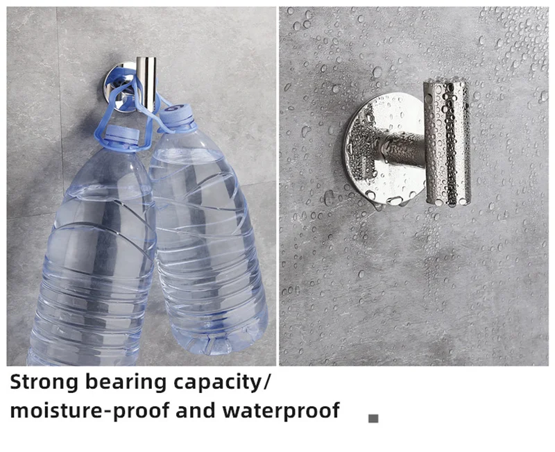 Description Picture 6 of item1Pcs Stainless Steel Silver Bathroom Hardware Set Towel Rack Toilet Paper Holder Towel Bar Hook Bathroom Accessories