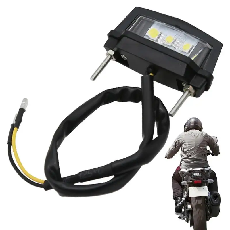 

Motorcycle License Plate Light motorbike License Plate Rear Tail Lamp Bike Modification Accessories For Foggy Days Night Riding