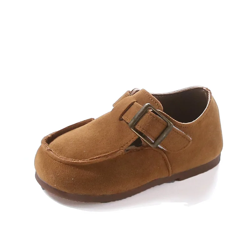 Children's casual Boken shoes, boys' retro single shoes spring new item, girls' frosted leather soft sole Korean version